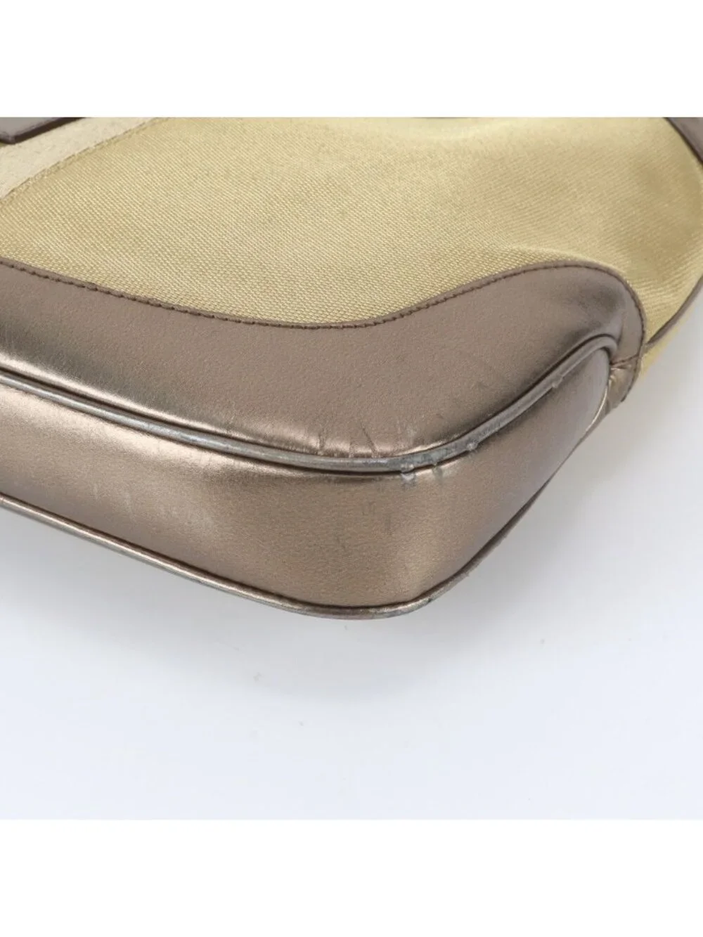 Gucci Jackie Leather Canvas Shoulder Bag